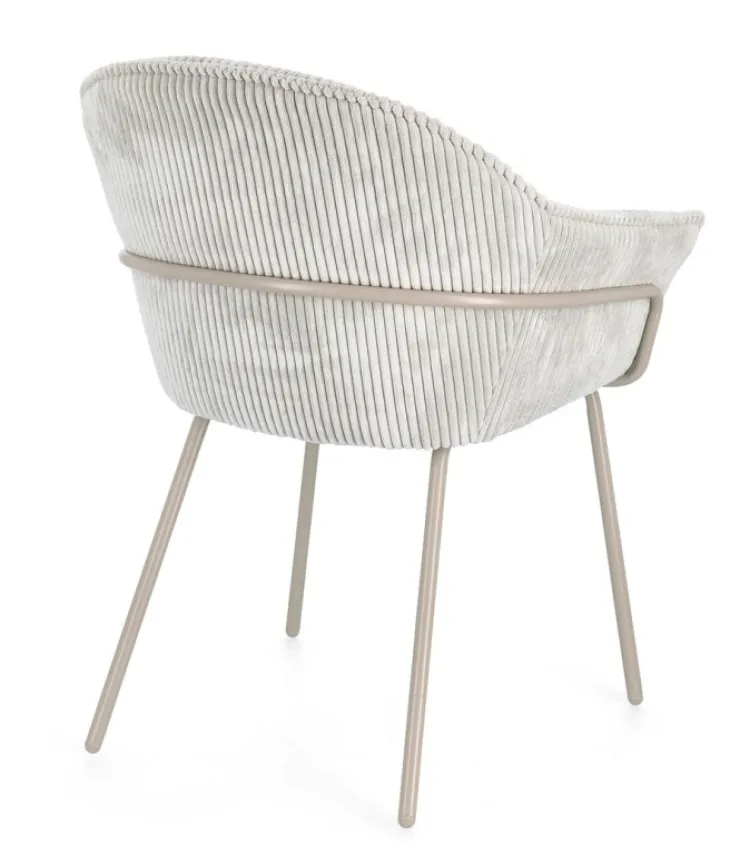 Sedie>Bizzotto SEDIA C-BR CASSIDY WARM/GRIGIO CHIARO