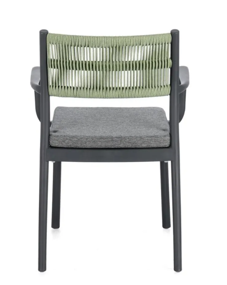 Sedie>Bizzotto SEDIA C-BR C-C ALVIN ANTRACITE/VERDE