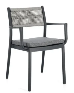 Sedie>Bizzotto SEDIA C-BR C-C ALVIN ANTRACITE/GRIGIO CH