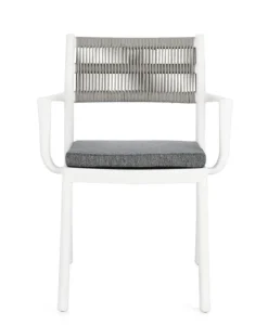 Sedie>Bizzotto SEDIA C-BR C-C ALVIN BIANCO/GRIGIO CH.