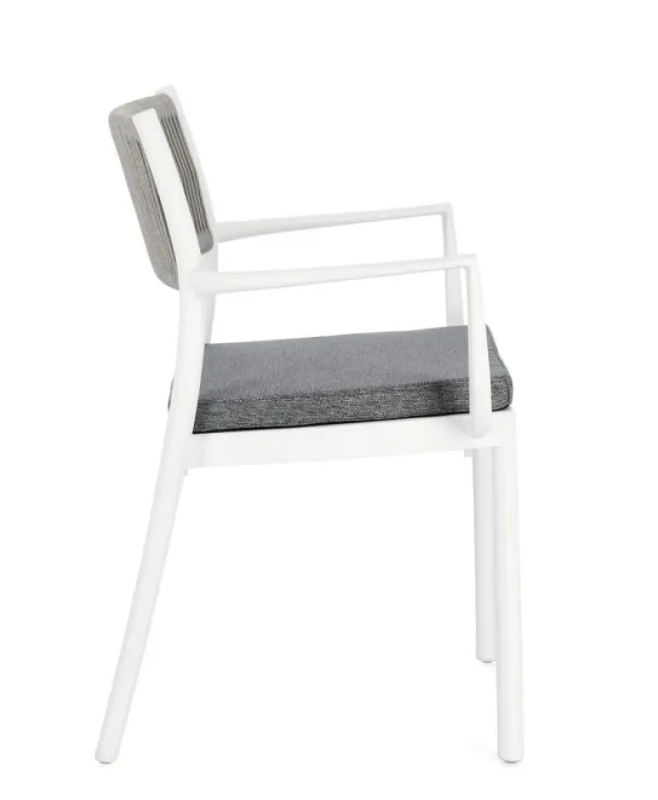 Sedie>Bizzotto SEDIA C-BR C-C ALVIN BIANCO/GRIGIO CH.