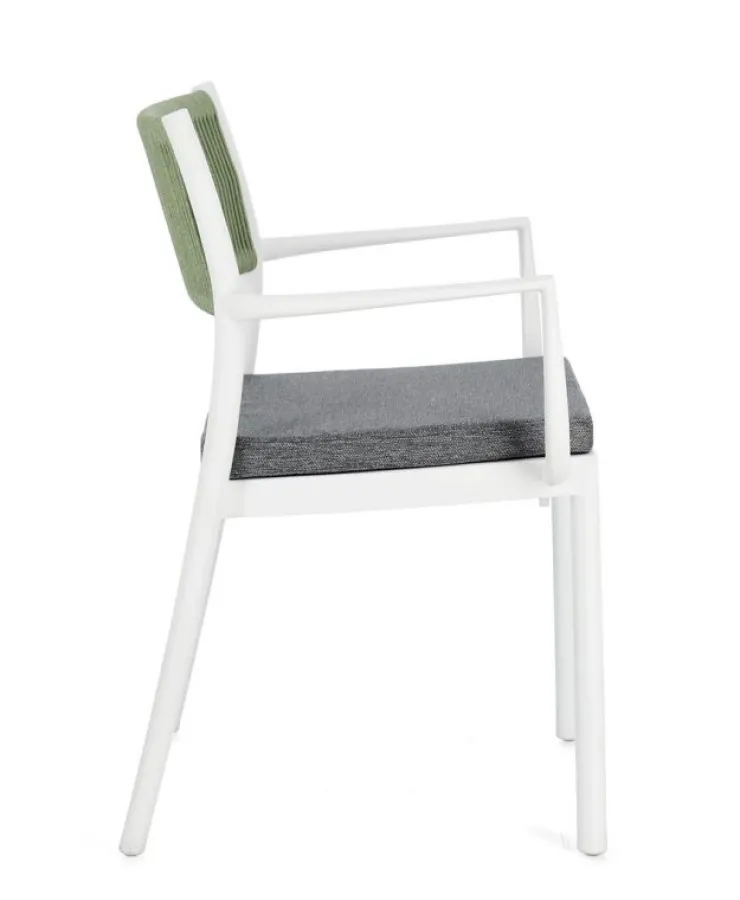 Sedie>Bizzotto SEDIA C-BR C-C ALVIN BIANCO/VERDE