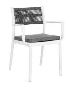 Sedie>Bizzotto SEDIA C-BR C-C ALVIN BIANCO/GRIGIO SCURO