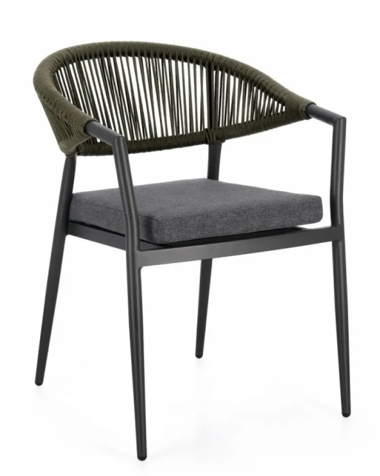 Sedie>Bizzotto SEDIA C-BR C-C MILLOR ANTRACITE/VERDE