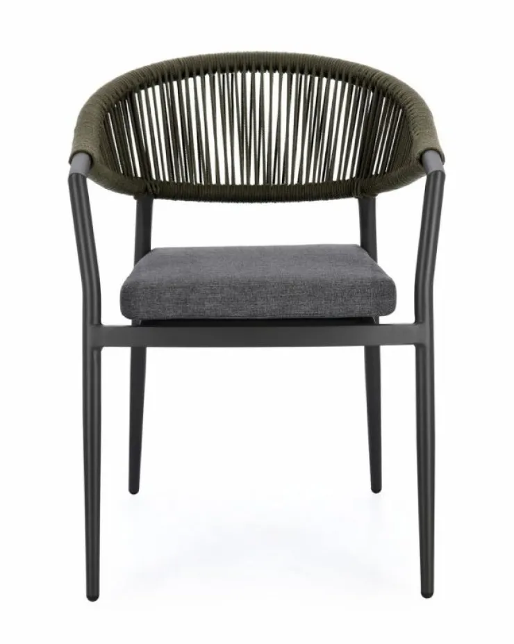Sedie>Bizzotto SEDIA C-BR C-C MILLOR ANTRACITE/VERDE