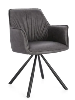 Sedie>Bizzotto SEDIA C-BR GIREV.BREVAL GRIGIO