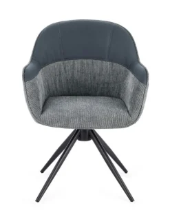 Sedie>Bizzotto SEDIA C-BR GIREVOLE ISOTTA GRIGIO