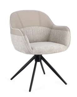 Sedie>Bizzotto SEDIA C-BR GIREVOLE ISOTTA BEIGE