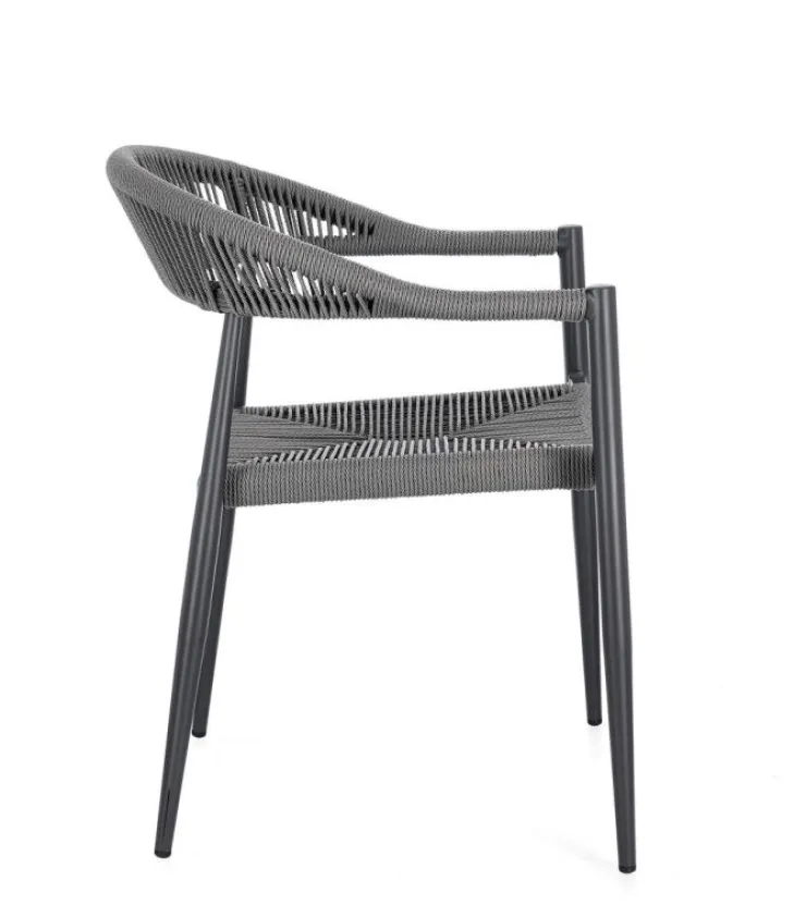 Sedie>Bizzotto SEDIA C-BR JANDIA ANTRACITE/GRIGIO