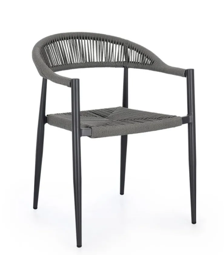 Sedie>Bizzotto SEDIA C-BR JANDIA ANTRACITE/GRIGIO