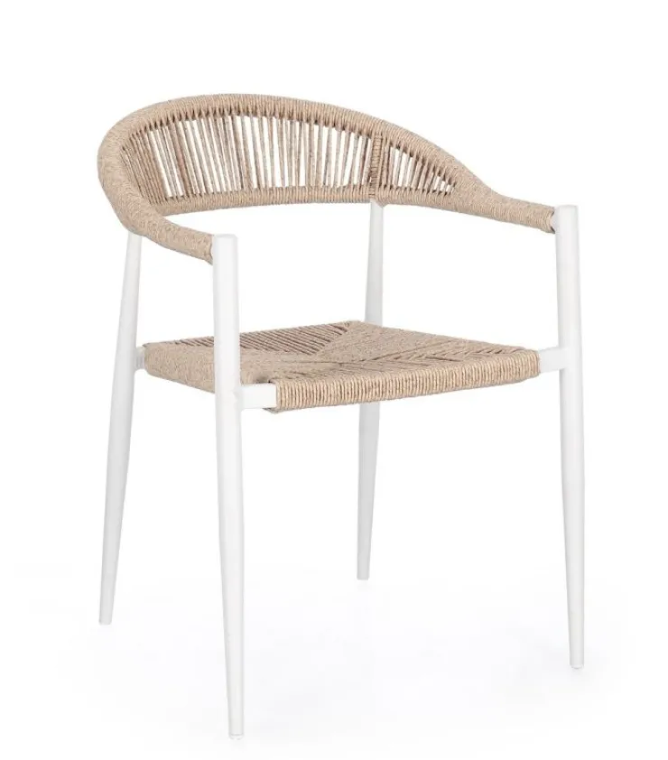 Sedie>Bizzotto SEDIA C-BR JANDIA BIANCO/BEIGE