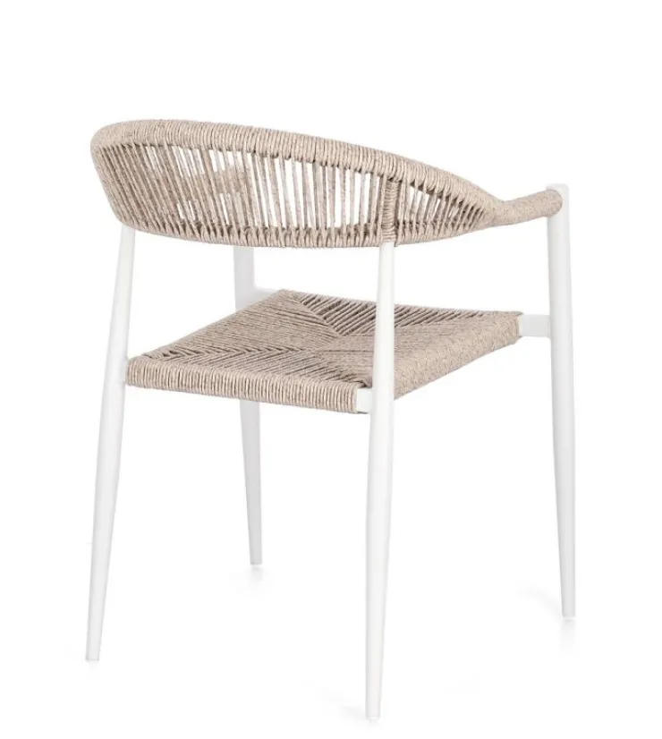 Sedie>Bizzotto SEDIA C-BR JANDIA BIANCO/BEIGE