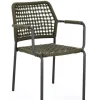 Sedie>Bizzotto SEDIA C-BR RAJADA ANTRACITE/VERDE