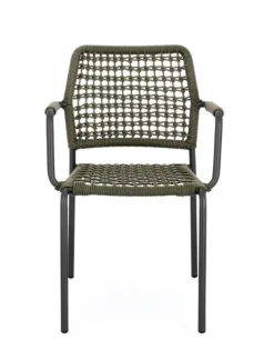 Sedie>Bizzotto SEDIA C-BR RAJADA ANTRACITE/VERDE