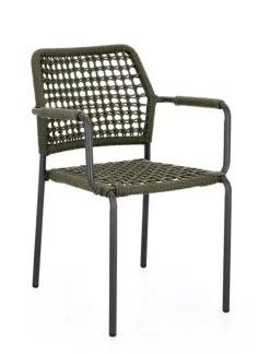 Sedie>Bizzotto SEDIA C-BR RAJADA ANTRACITE/VERDE