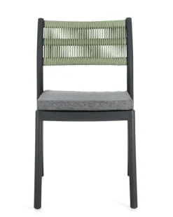 Sedie>Bizzotto SEDIA C-C ALVIN ANTRACITE/VERDE