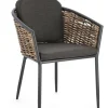 Sedie>Bizzotto SEDIA CON CUSCINO ANTRACITE YK13 - MARIBELA