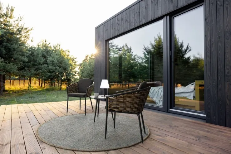 Sedie>Bizzotto SEDIA CON CUSCINO ANTRACITE YK13 - MARIBELA