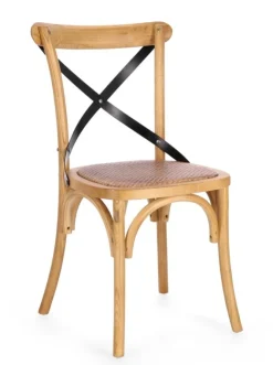 Sedie>Bizzotto SEDIA CROSS METAL NATURALE