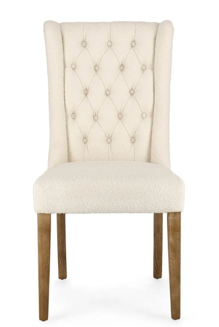 Sedie>Bizzotto SEDIA EFFETTO BOUCLE' NATURALE - COLUMBIA