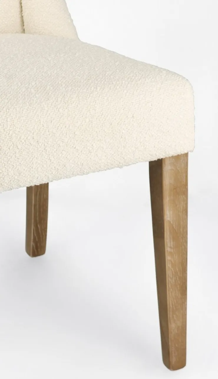 Sedie>Bizzotto SEDIA EFFETTO BOUCLE' NATURALE - COLUMBIA