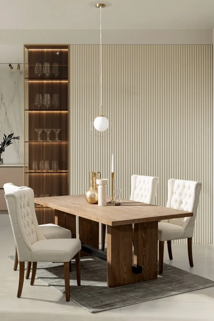 Sedie>Bizzotto SEDIA EFFETTO BOUCLE' NATURALE - COLUMBIA
