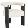 Sedie>Bizzotto SEDIA EFFETTO BOUCLE' NERO NATURALE - AGAPE