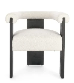 Sedie>Bizzotto SEDIA EFFETTO BOUCLE' NERO NATURALE - AGAPE