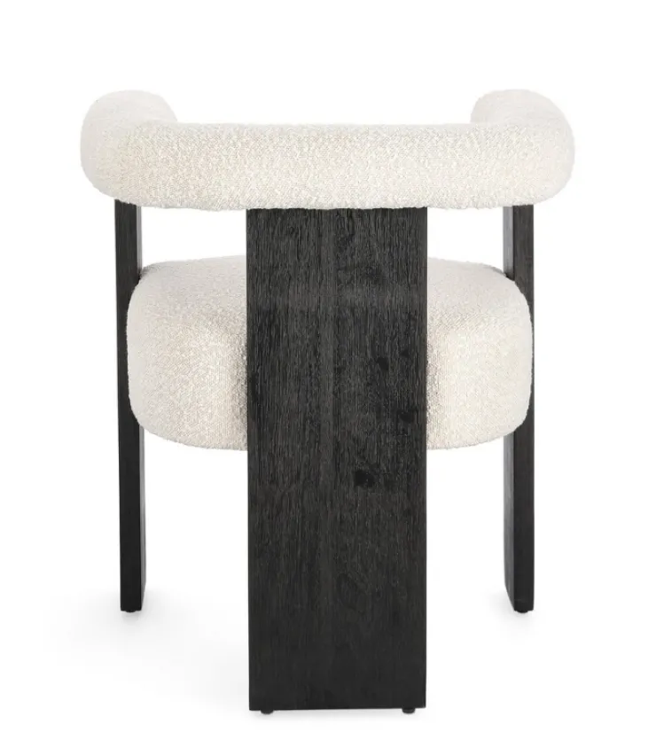 Sedie>Bizzotto SEDIA EFFETTO BOUCLE' NERO NATURALE - AGAPE