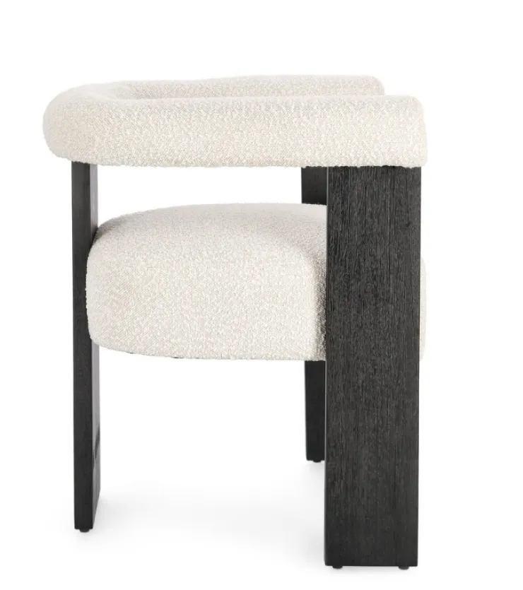 Sedie>Bizzotto SEDIA EFFETTO BOUCLE' NERO NATURALE - AGAPE