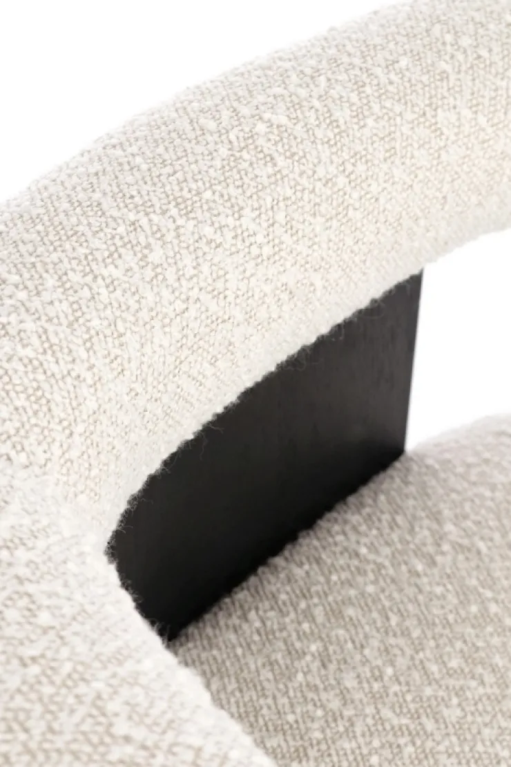 Sedie>Bizzotto SEDIA EFFETTO BOUCLE' NERO NATURALE - AGAPE