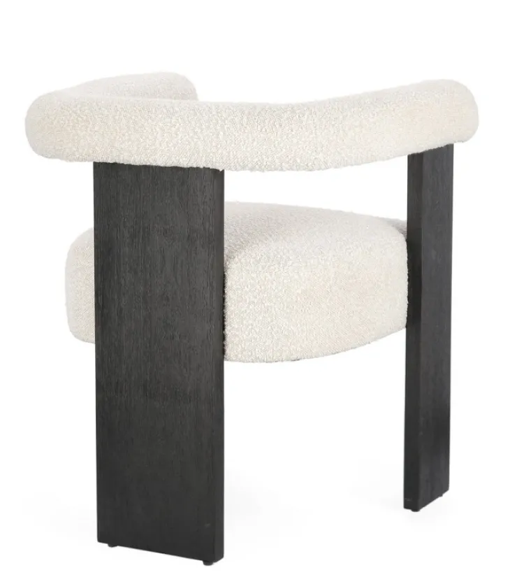 Sedie>Bizzotto SEDIA EFFETTO BOUCLE' NERO NATURALE - AGAPE