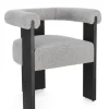 Sedie>Bizzotto SEDIA EFFETTO BOUCLE' NERO GRIGIO - AGAPE