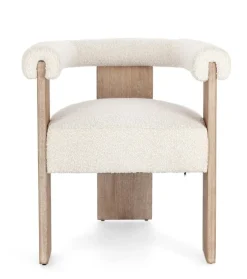 Sedie>Bizzotto SEDIA EFFETTO BOUCLE' NATURALE - AGAPE