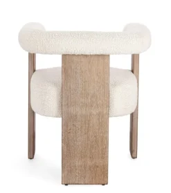 Sedie>Bizzotto SEDIA EFFETTO BOUCLE' NATURALE - AGAPE