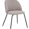 Sedie>Bizzotto SEDIA EFFETTO BOUCLE' NERO/VISONE - TANYA