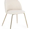 Sedie>Bizzotto SEDIA EFFETTO BOUCLE' ORO/AVORIO - TANYA