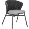 Sedie>Bizzotto SEDIA IN ALLUMINIO ANTRACITE QS22/GRAPHITE - HARLOW