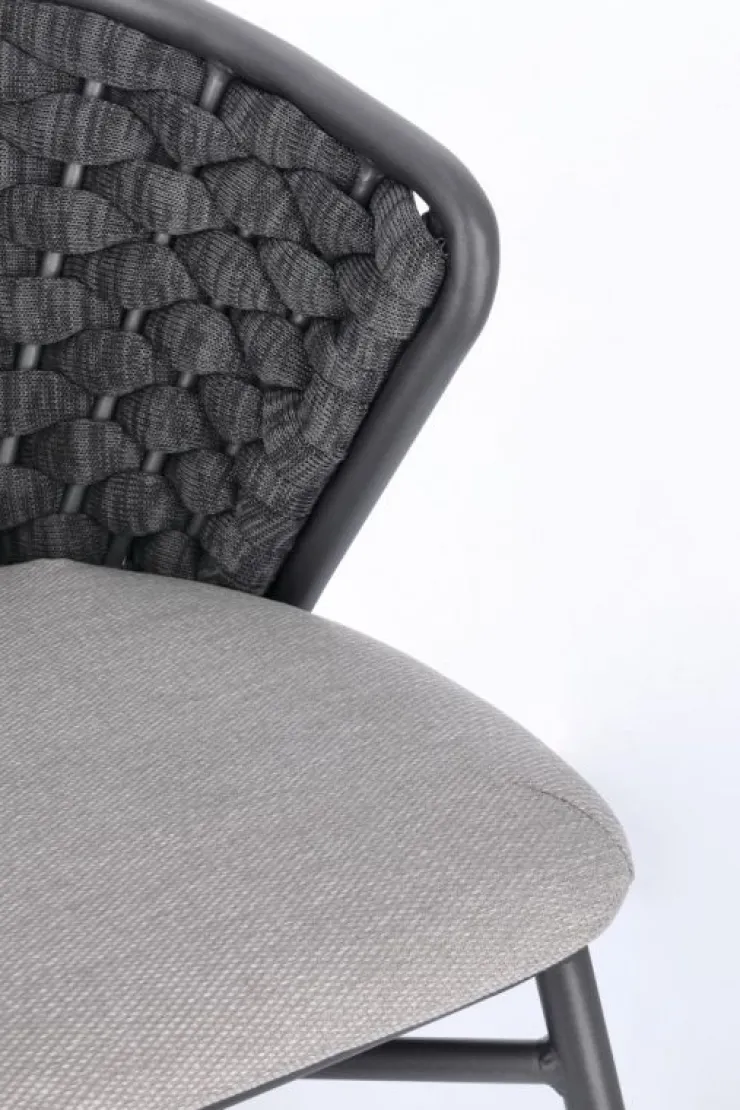 Sedie>Bizzotto SEDIA IN ALLUMINIO ANTRACITE QS22/GRAPHITE - HARLOW