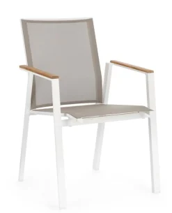 Sedie>Bizzotto SEDIA IN ALLUMINIO BIANCO GK50 - CAMERON