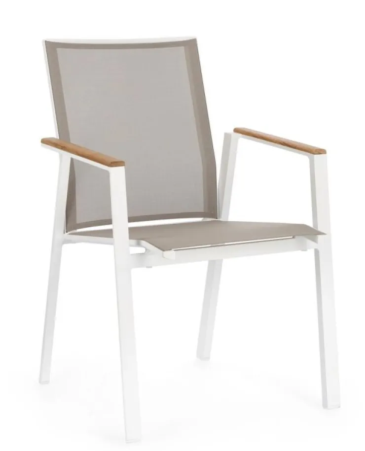 Sedie>Bizzotto SEDIA IN ALLUMINIO BIANCO GK50 - CAMERON