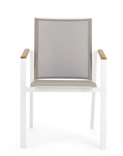 Sedie>Bizzotto SEDIA IN ALLUMINIO BIANCO GK50 - CAMERON