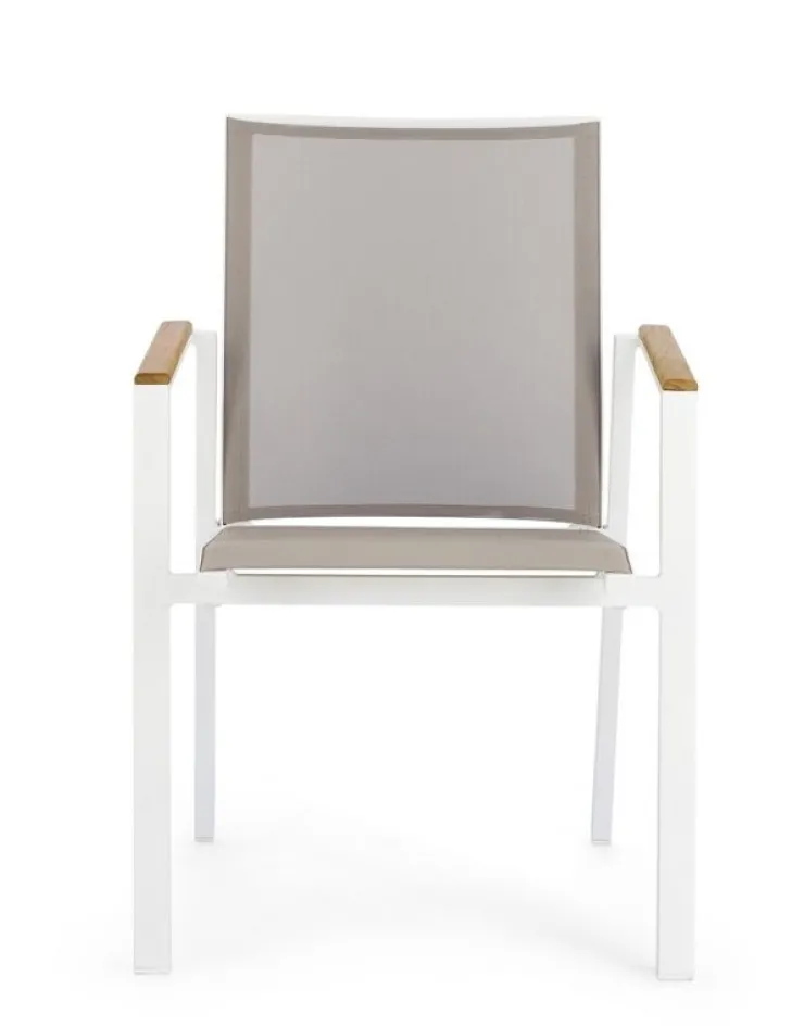Sedie>Bizzotto SEDIA IN ALLUMINIO BIANCO GK50 - CAMERON