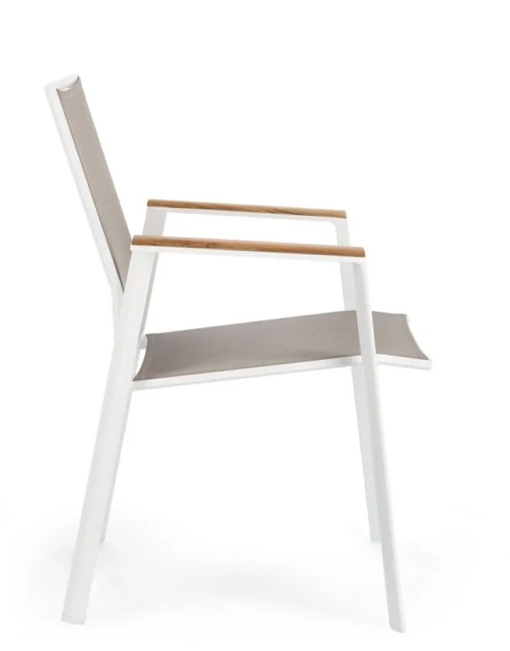 Sedie>Bizzotto SEDIA IN ALLUMINIO BIANCO GK50 - CAMERON