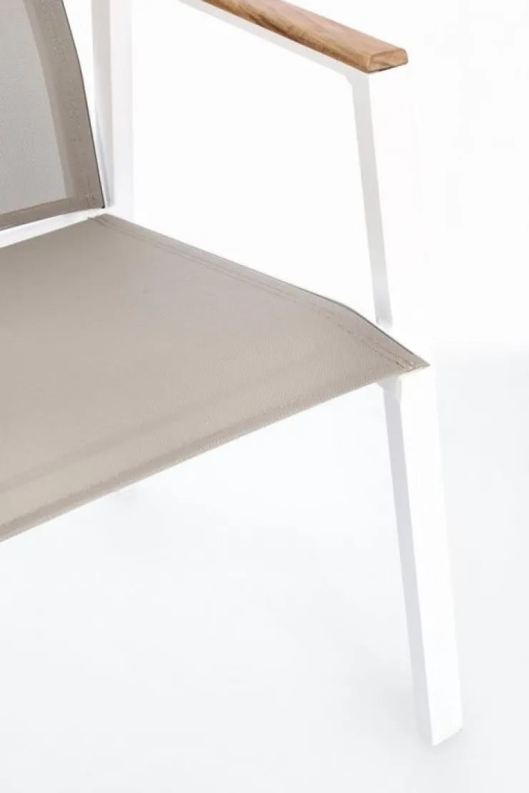 Sedie>Bizzotto SEDIA IN ALLUMINIO BIANCO GK50 - CAMERON