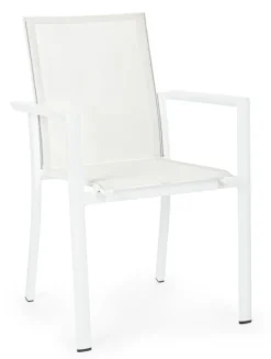 Sedie>Bizzotto SEDIA IN ALLUMINIO IMPILABILE BIANCO CX21 - KONNOR