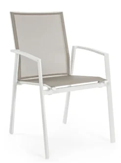 Sedie>Bizzotto SEDIA IN ALLUMINIO IMPILABILE BIANCO GK50 - CRUISE