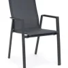 Sedie>Bizzotto SEDIA IN ALLUMINIO IMPILABILE ANTRACITE JX55 - KRION