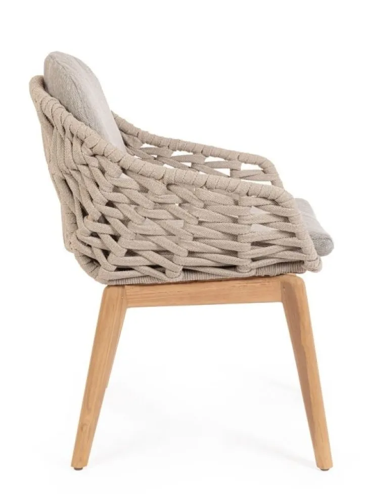 Sedie>Bizzotto SEDIA IN CORDA BEIGE - TAMIRES