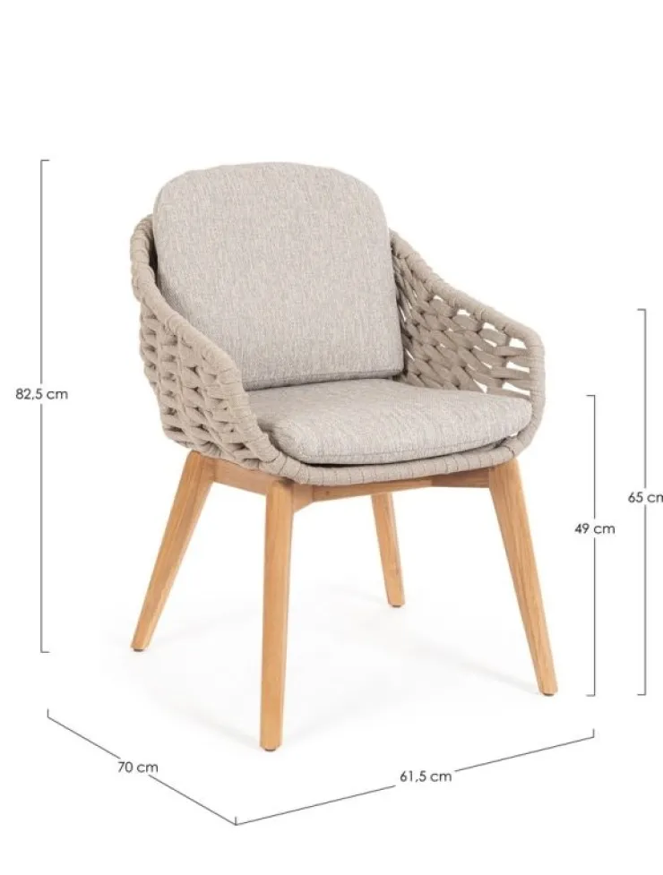Sedie>Bizzotto SEDIA IN CORDA BEIGE - TAMIRES
